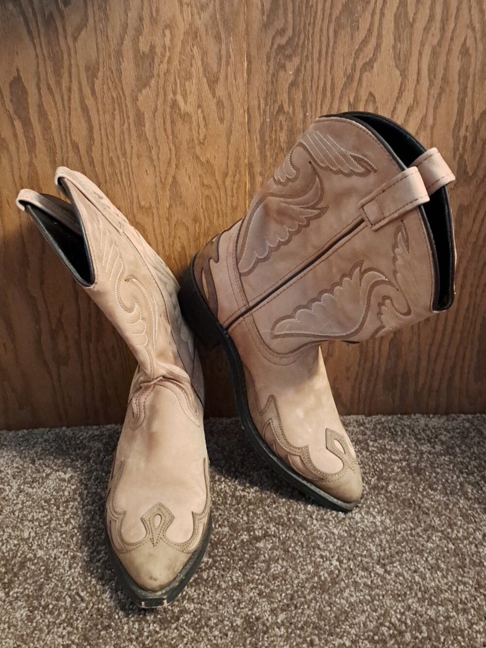 Vintage WRANGLER RB889 W.B. Masterson Special Edition Leather Cowboy Boots